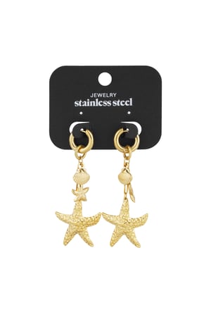 Earrings lover of the sea - Gold color h5 Picture3