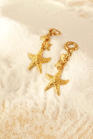 Earrings lover of the sea - Gold color h5 Picture4