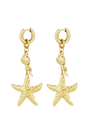 Earrings lover of the sea - Gold color h5 