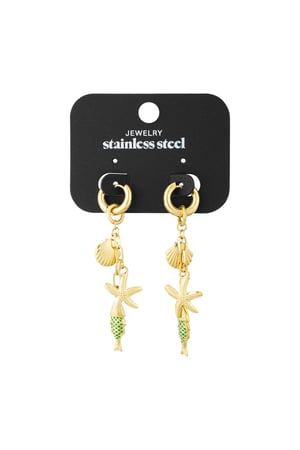 Earrings sea world - Gold color h5 Picture3