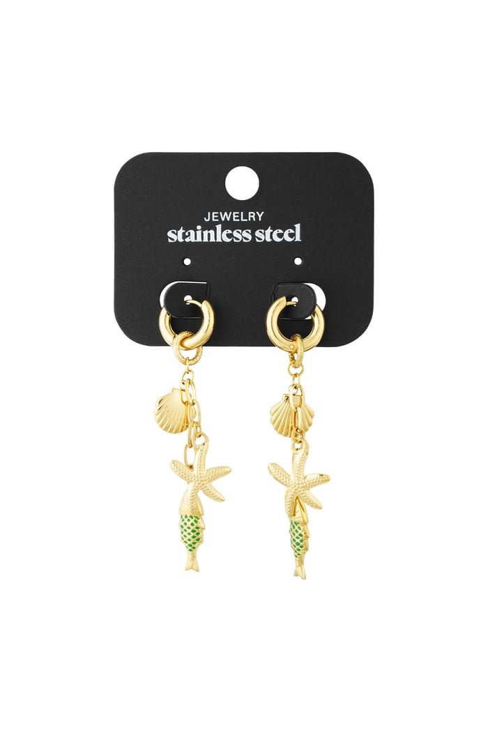 Earrings sea world - Gold color Picture3