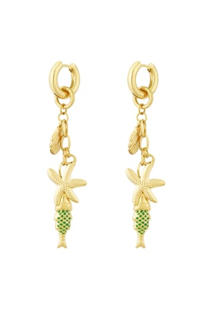 Earrings sea world - Gold color h5 