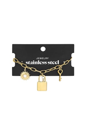 Key to my heart bracelet - Gold color h5 Picture3