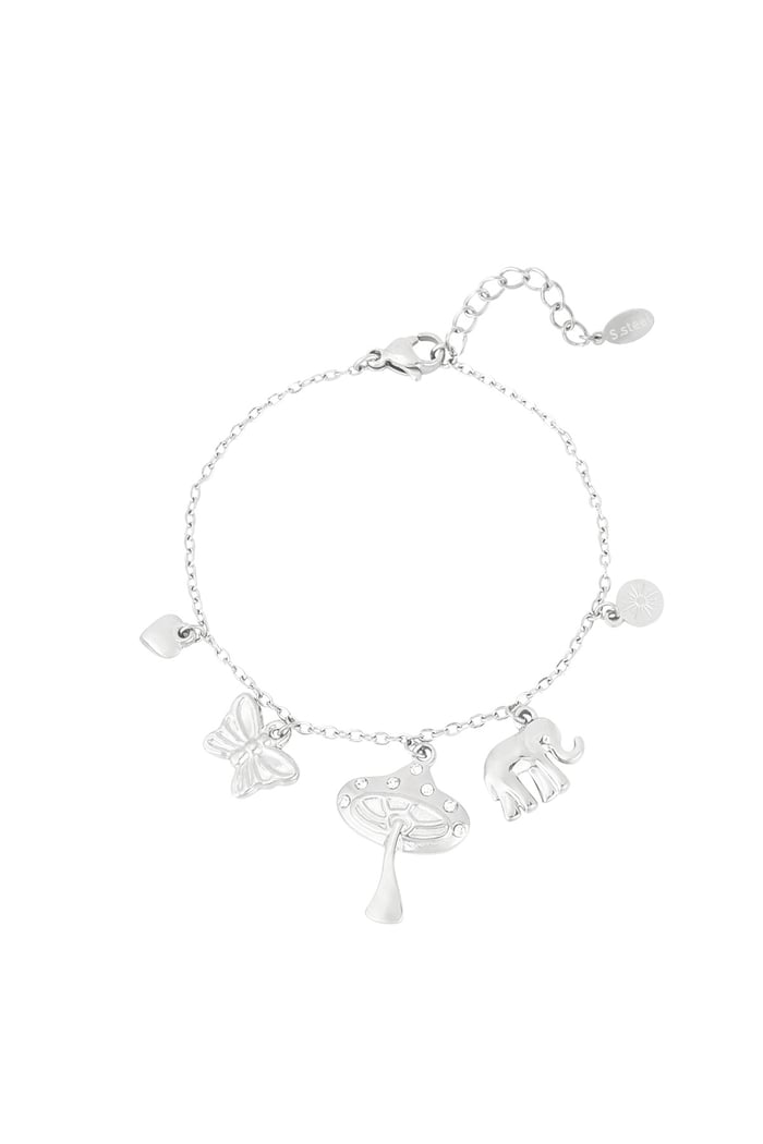 Charm bracelet wild whispers - Silver color 