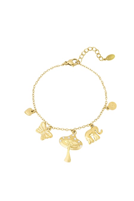 Charm bracelet wild whispers - Gold color