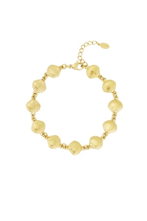 Bracelet shell trio - Gold color h5 