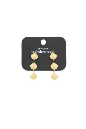 Earrings shell trio - Gold color h5 Picture3