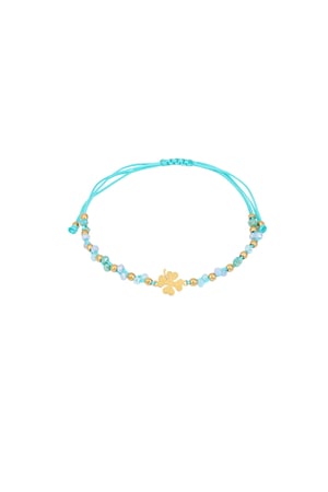 Lucky charm bracelet - Blue & gold color h5 