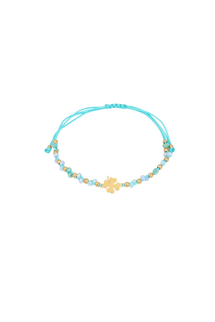 Lucky charm bracelet - Blue & gold color 