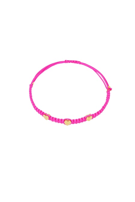 Bracciale cuore carino - Fucsia