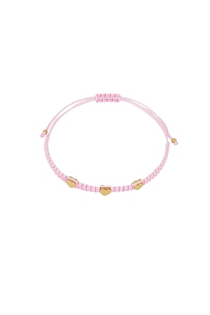 Bracelet cute heart - Pale pink h5 