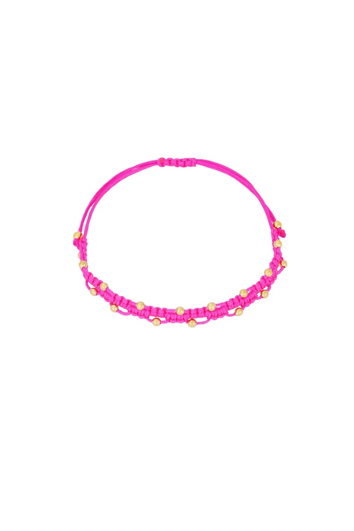 Armband mit kleinen Punkten - Fuchsia 