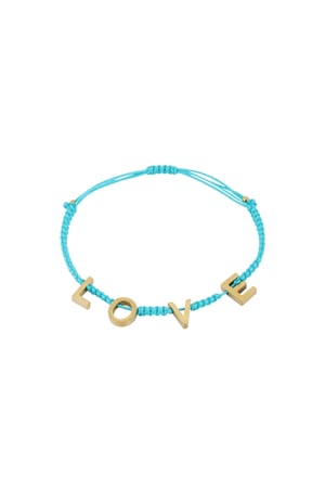 Bracelet LOVE - bleu h5 