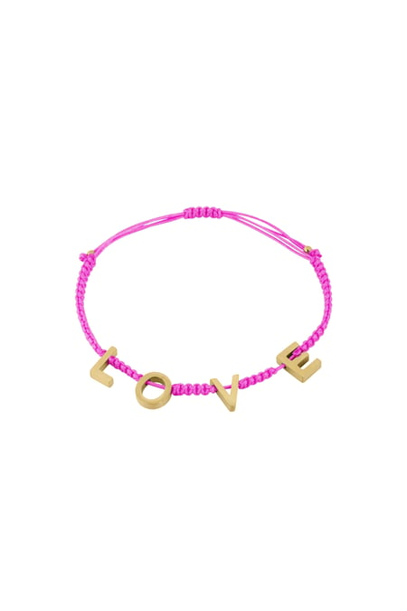 LOVE armband - fuchsia