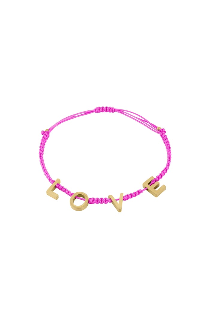 LOVE bracelet - fuchsia 