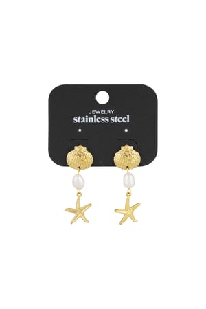 Earrings sea life - Gold color h5 Picture3