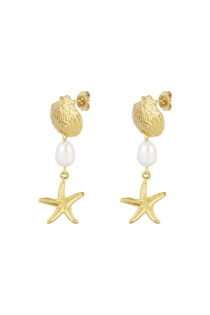 Earrings sea life - Gold color h5 