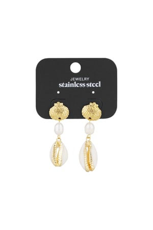 Earrings shell summer - Gold color h5 Picture3