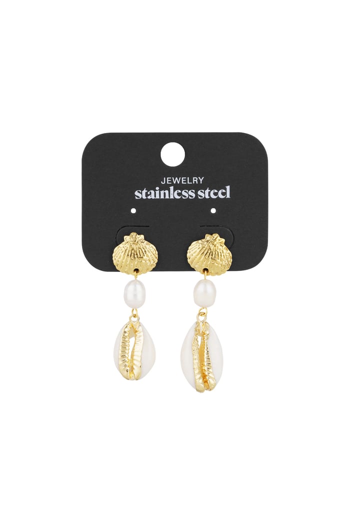 Earrings shell summer - Gold color Picture3