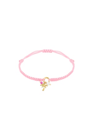 Palm paradise bracelet - Pink and gold color h5 