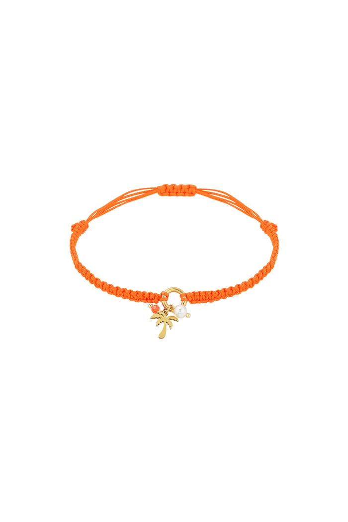 Palm paradise bracelet - Orange and gold color 