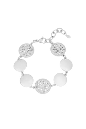 Vintage vibe bracelet - Silver color h5 