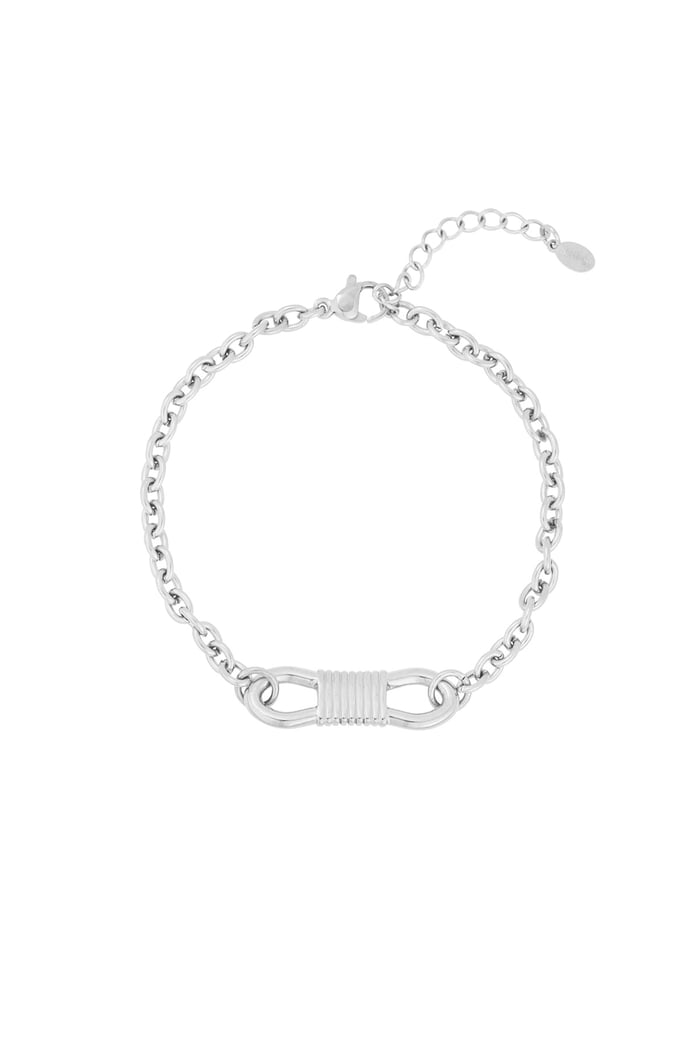 Tied together bracelet - Silver color 