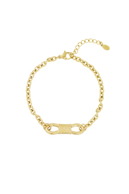 Tied together armband - Goud kleur