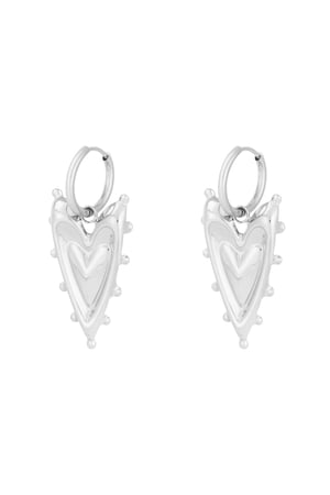 Joyful heart earrings - Silver color h5 