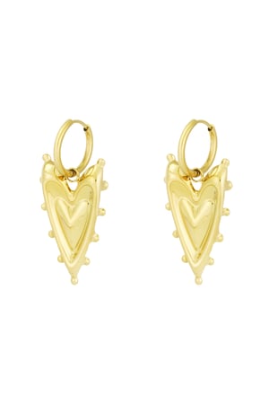 Joyful heart earrings - Gold color h5 