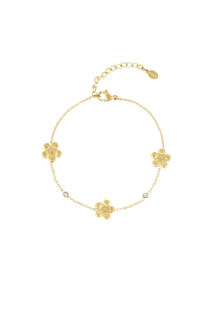 Flower Power Armband - Gold h5 