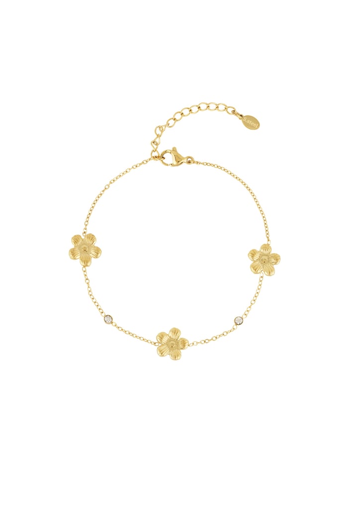 Flower Power Armband - Gold 