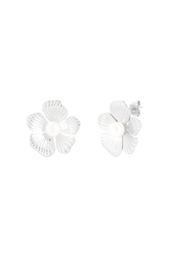 Blooming beauty earrings - Silver color 