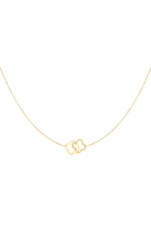 Linked luck necklace - Gold color h5 