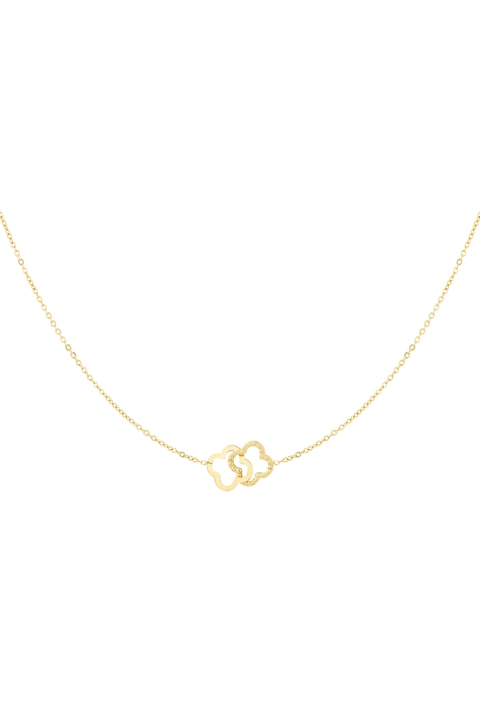 Linked luck necklace - Gold color 