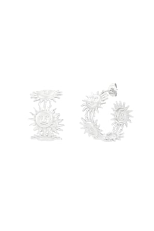 Golden rays earrings - Silver color h5 