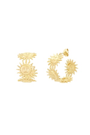 Golden rays earrings - Gold color h5 