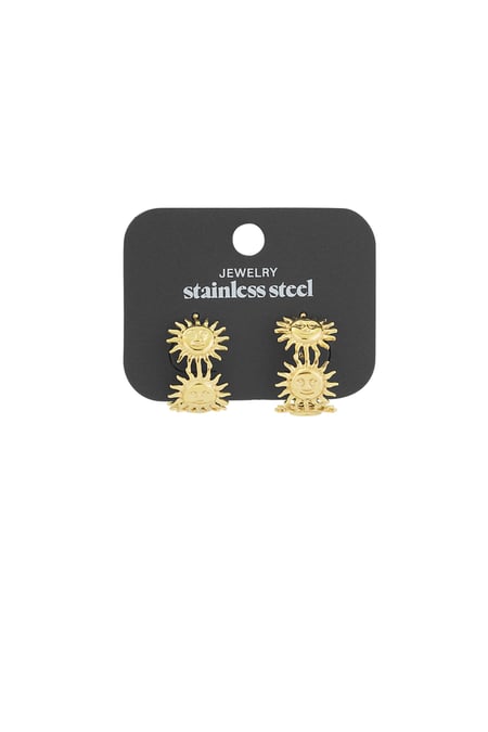 Golden rays earrings - Gold color 2