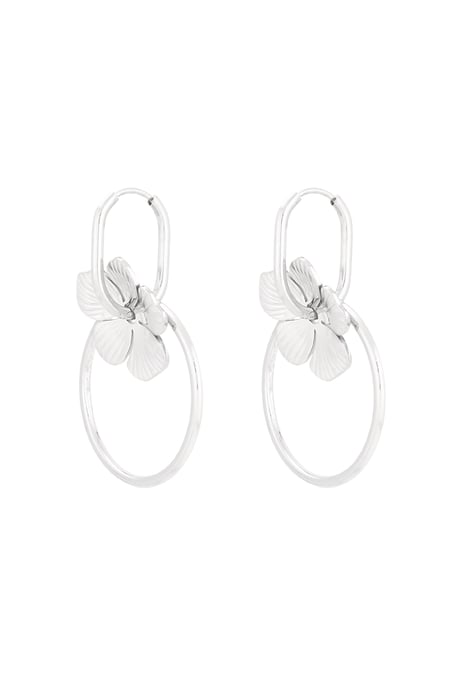 Petal perfection earrings - Silver color