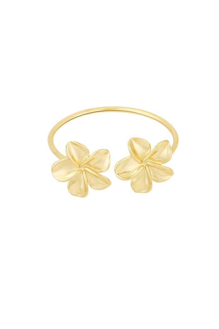 Bracelet flower duo - Gold color 