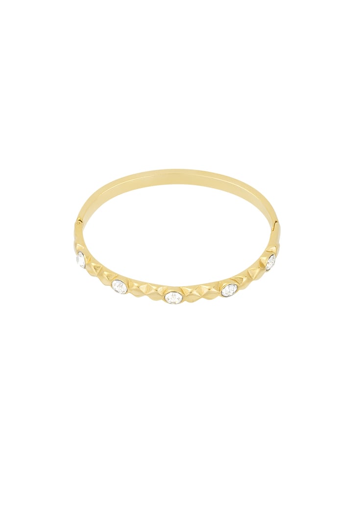 Diamond relief bracelet - Gold color 