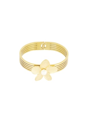 Bracelet flower power - Gold color h5 