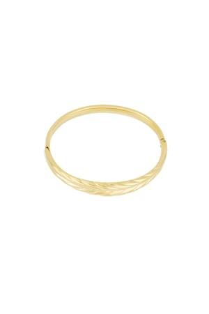 Subtle relief bracelet - Gold color h5 