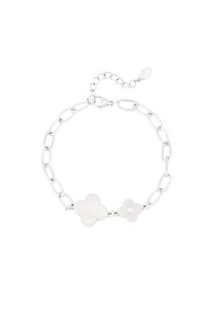 Clover Link Bracelet - Silver Color h5 