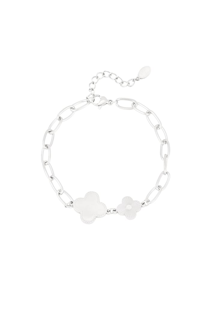 Clover Link Bracelet - Silver Color 