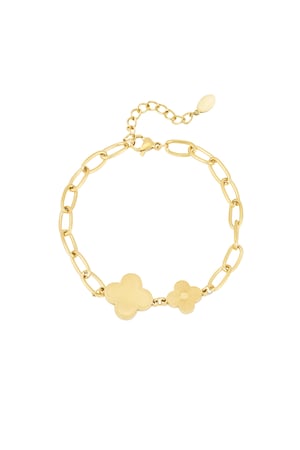 Clover Link Bracelet - Gold Color h5 