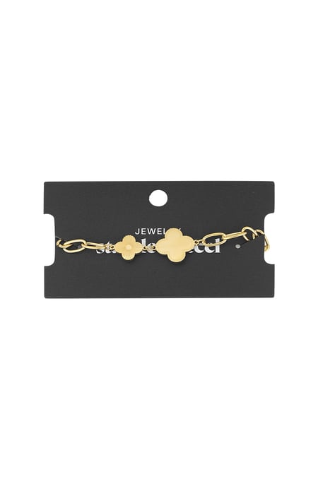 Clover Link Bracelet - Gold Color 2