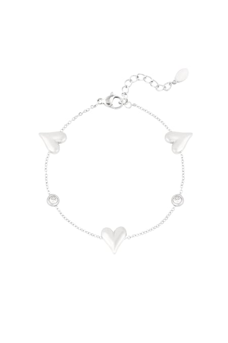 Gleaming love bracelet - Silver color