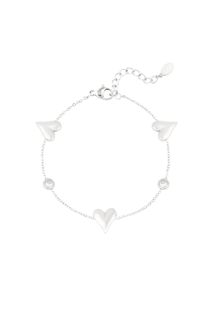 Gleaming love bracelet - Silver color 