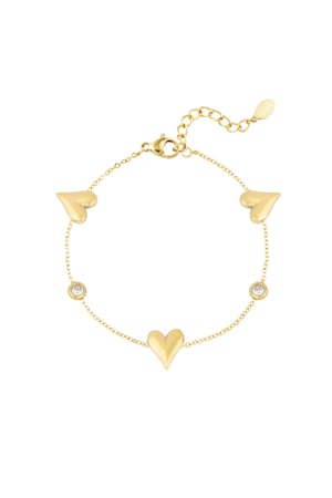 Gleaming love bracelet - Gold color h5 